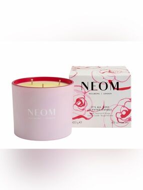 Neom Wellbeing "It's All Rosy" travel scented candle in a 75g (2.6 oz)